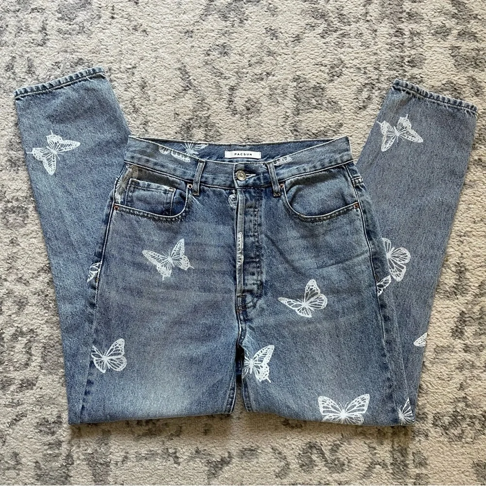 PacSun Butterfly Denim Ultra High Rise Slim Jeans